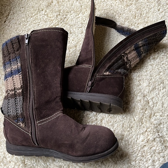 Mukluks Knit & Faux Suede Boots Sz8 - Picture 15 of 16